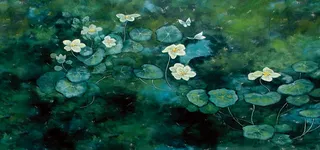 水彩风格荷花banner高清