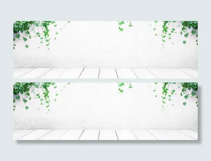 夏日绿色小清新墙面爬山虎淘宝背景高清