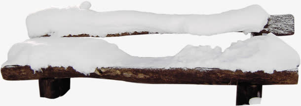 积雪的椅子免抠