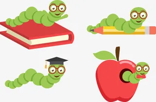 卡通毛毛虫免抠