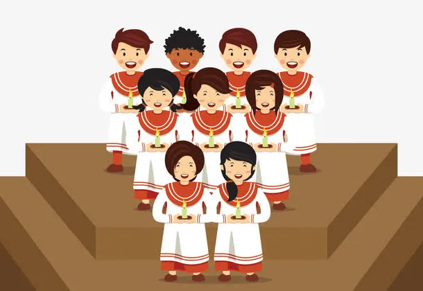 拿蜡烛的儿童合唱团免抠