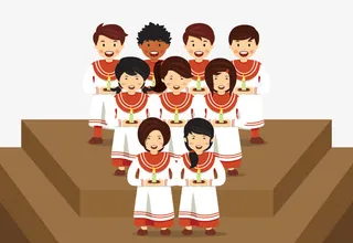 拿蜡烛的儿童合唱团免抠