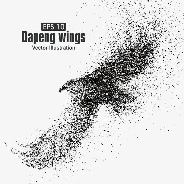 颗粒艺术  飞鹰免抠