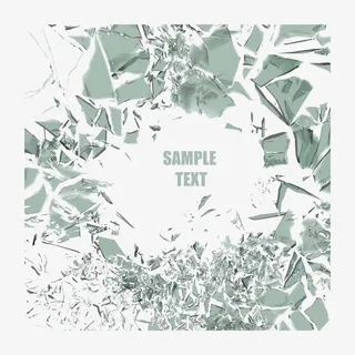 破碎镜子碎片免抠