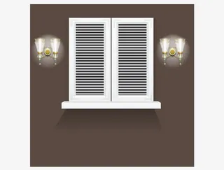 墙面上的窗户免抠