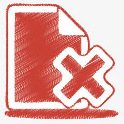 红色十字架文档图标免抠