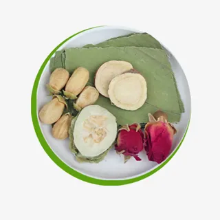 产品实物清香玫瑰荷叶茶免抠