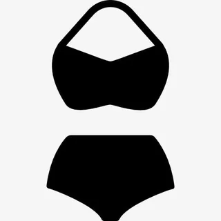 女性的两套泳衣，图标免抠