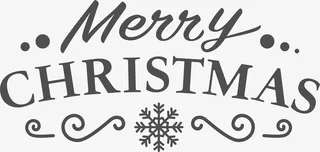 圣诞节英文标题元素免抠