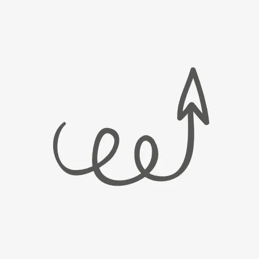 墨迹螺旋箭头免抠