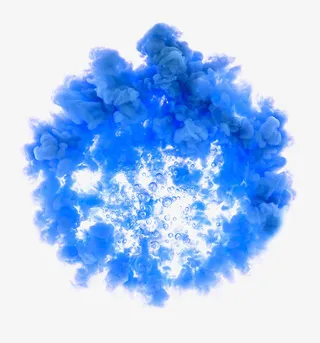 卡通蓝色爆炸素材免抠