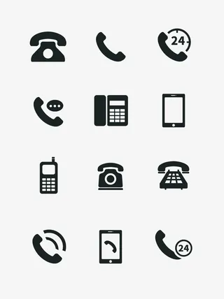 各种电话矢量免抠