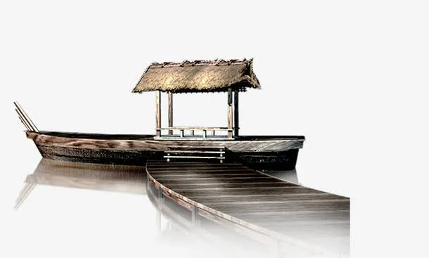 小船  山水风景免抠