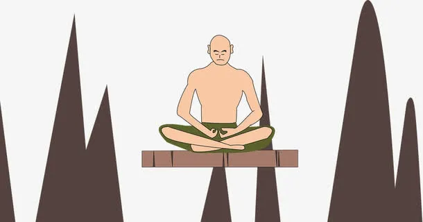 打禅的男子免抠
