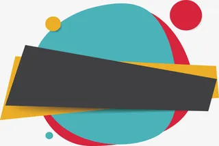 圆形蓝色促销海报免抠