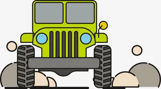 绿色沙滩车免抠