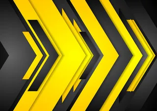 黄黑色箭头几何渐变背景图高清