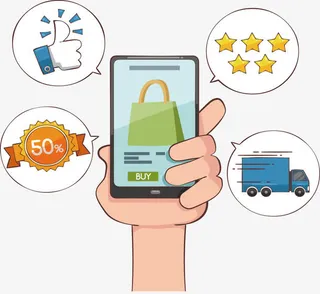 手机端购物应用免抠