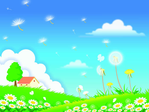 卡通插画背景免抠