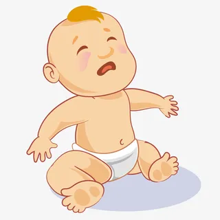 伤心的婴儿免抠