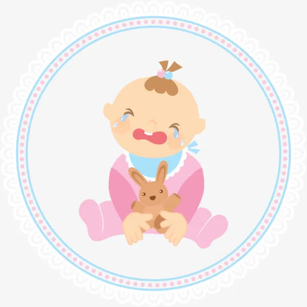 哭泣的小婴儿免抠