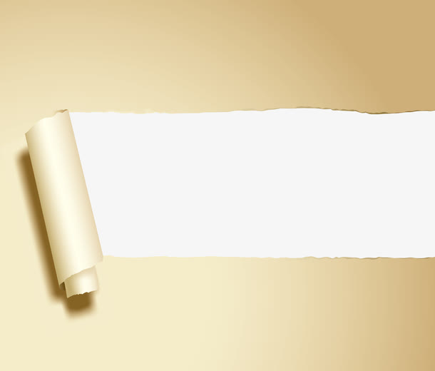 中间撕开的纸张矢量免抠