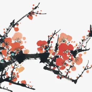 水墨梅花免抠