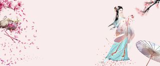 古风中国风桃花粉色背景高清