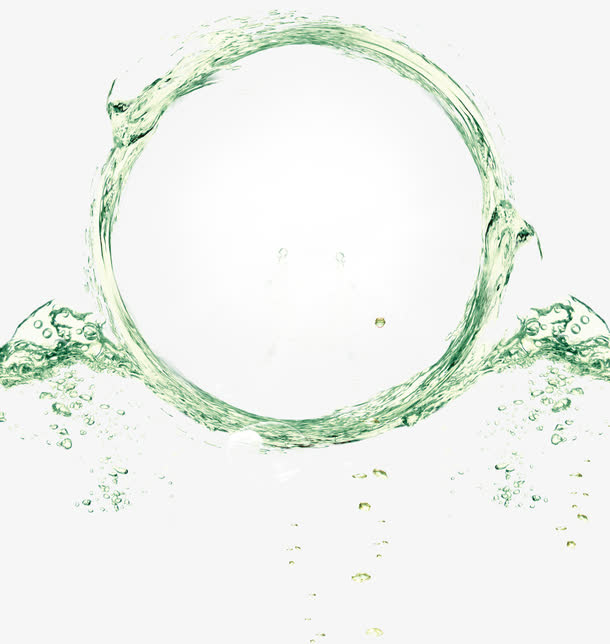 绿色水环水圈免抠