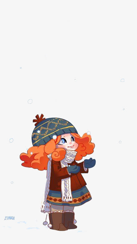 卡通小女孩免抠