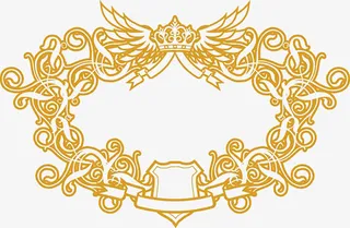 黄色文字框素材免抠