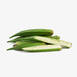绿色有机秋葵免抠