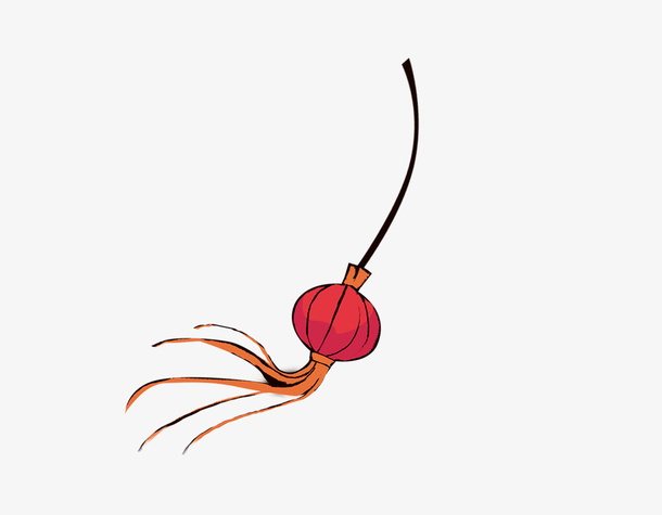 水墨手绘灯笼免抠