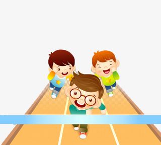 运动会比赛跑步免抠