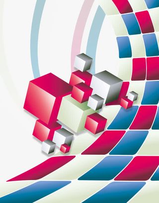 玫红色蓝色方格子素材背景