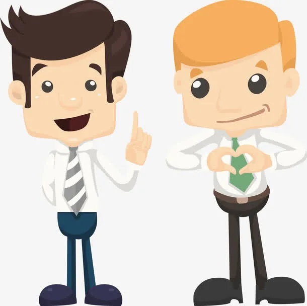 矢量商务卡通人3免抠
