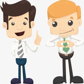 矢量商务卡通人3免抠