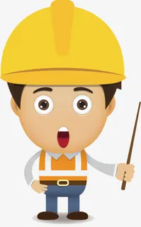 卡通工地的小人免抠