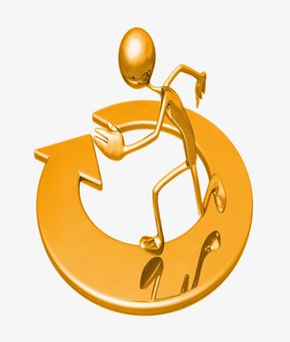 奔跑箭头指示企业免抠