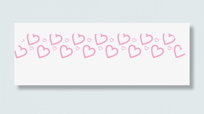 矢量粉色爱心底纹免抠