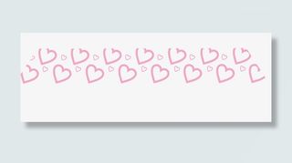 矢量粉色爱心底纹免抠