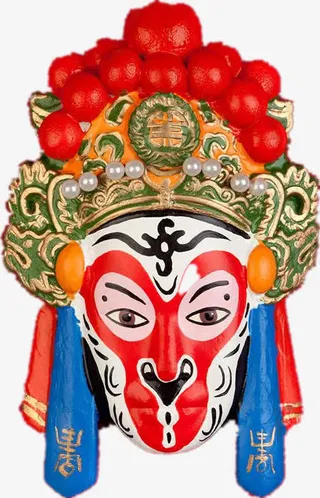中国风戏剧面具猴王免抠