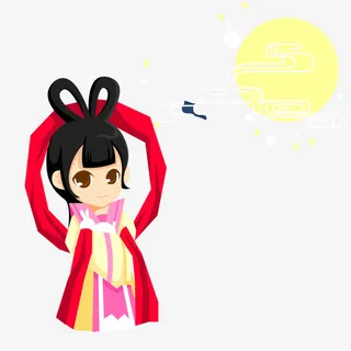 嫦娥与月亮免抠