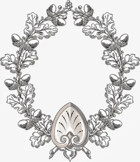 欧式复古花纹边框装饰元素免抠