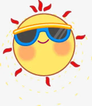 夏日手绘卡通太阳元素免抠