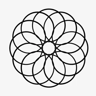 黑色圆形花纹免抠