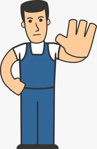 人物插画威猛男人免抠