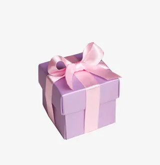 紫色清新礼物盒免抠