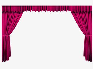 粉红色幕帘免抠