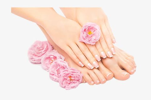 美甲的手掌与脚趾免抠